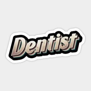 Retro dentist Sticker